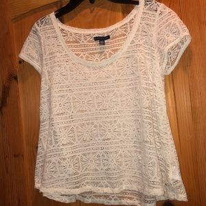 Lace American eagle top